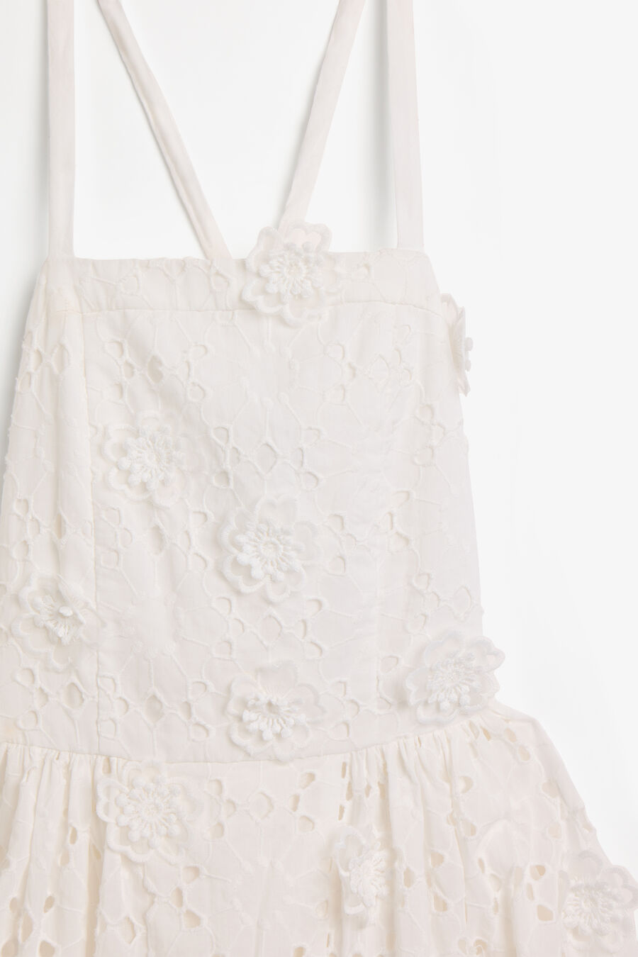 ESTIE BRODERIE MIDI DRESS in colour Orchid White