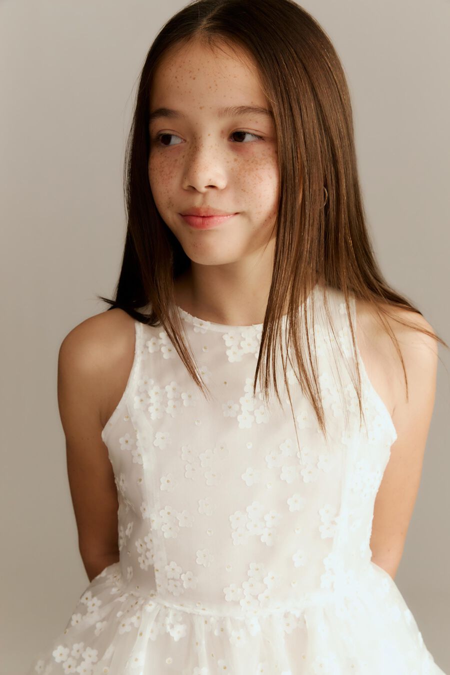 ANABELLE MINI DRESS in colour ORCHID WHT