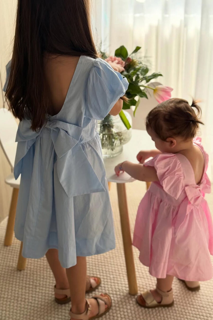 LANAI POPLIN DRESS in colour BLUE