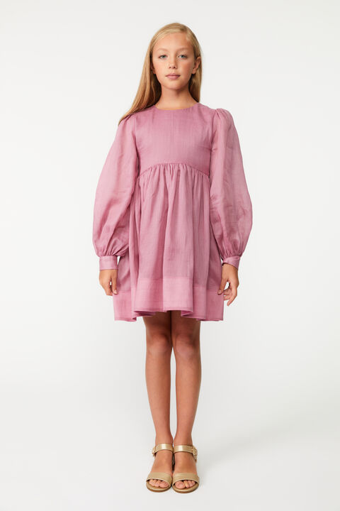 GIRLS LETICIA MINI DRESS in colour VANILLA CREAM