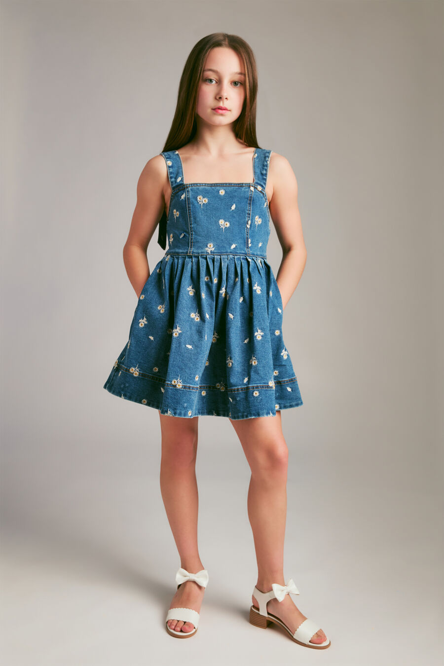 Girls Catalina Daisy Denim Dress