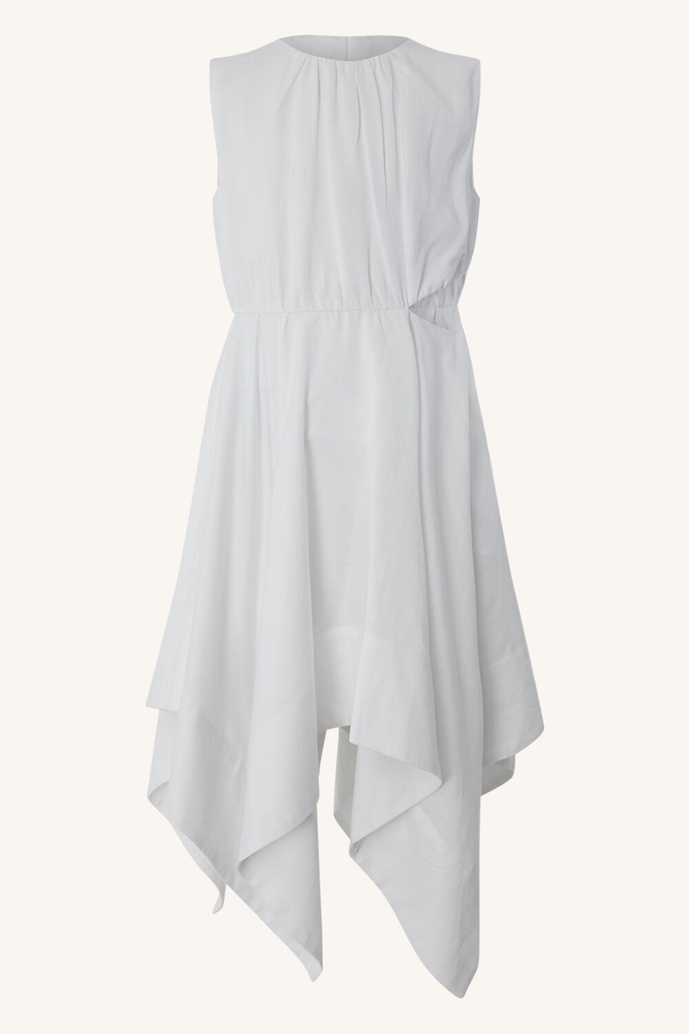 GIRLS MOLLY HANKY HEM DRESS in colour BRIGHT WHITE