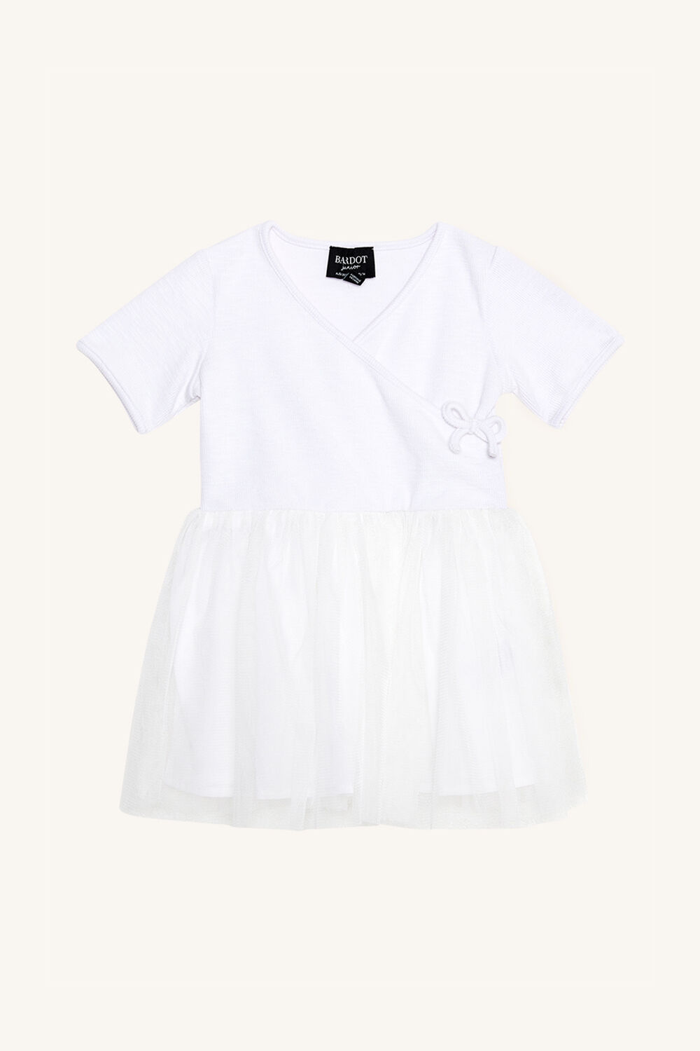 BABY GIRL WRAP BALLET DRESS in colour CLOUD DANCER