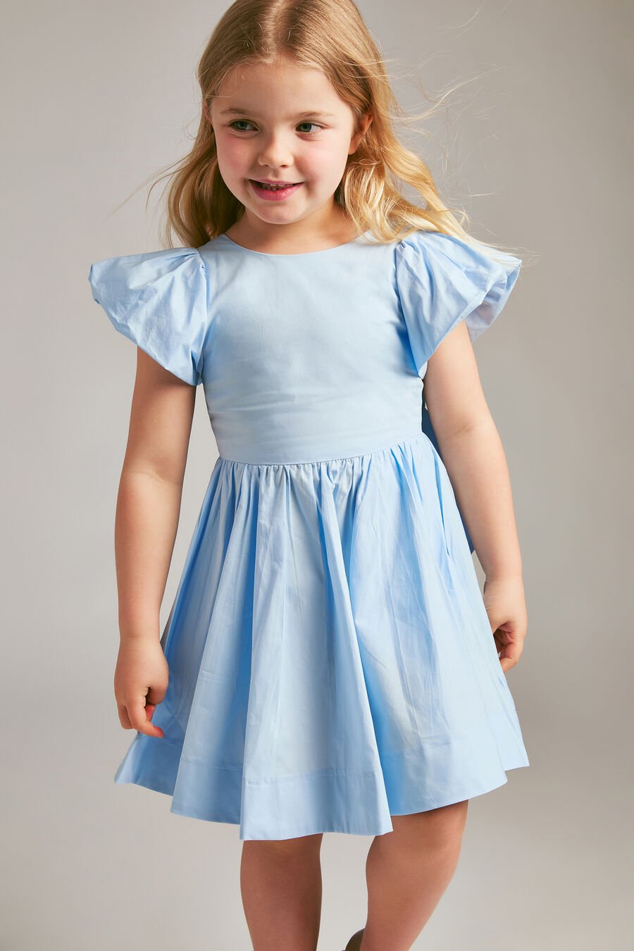 LANAI POPLIN DRESS in colour BLUE