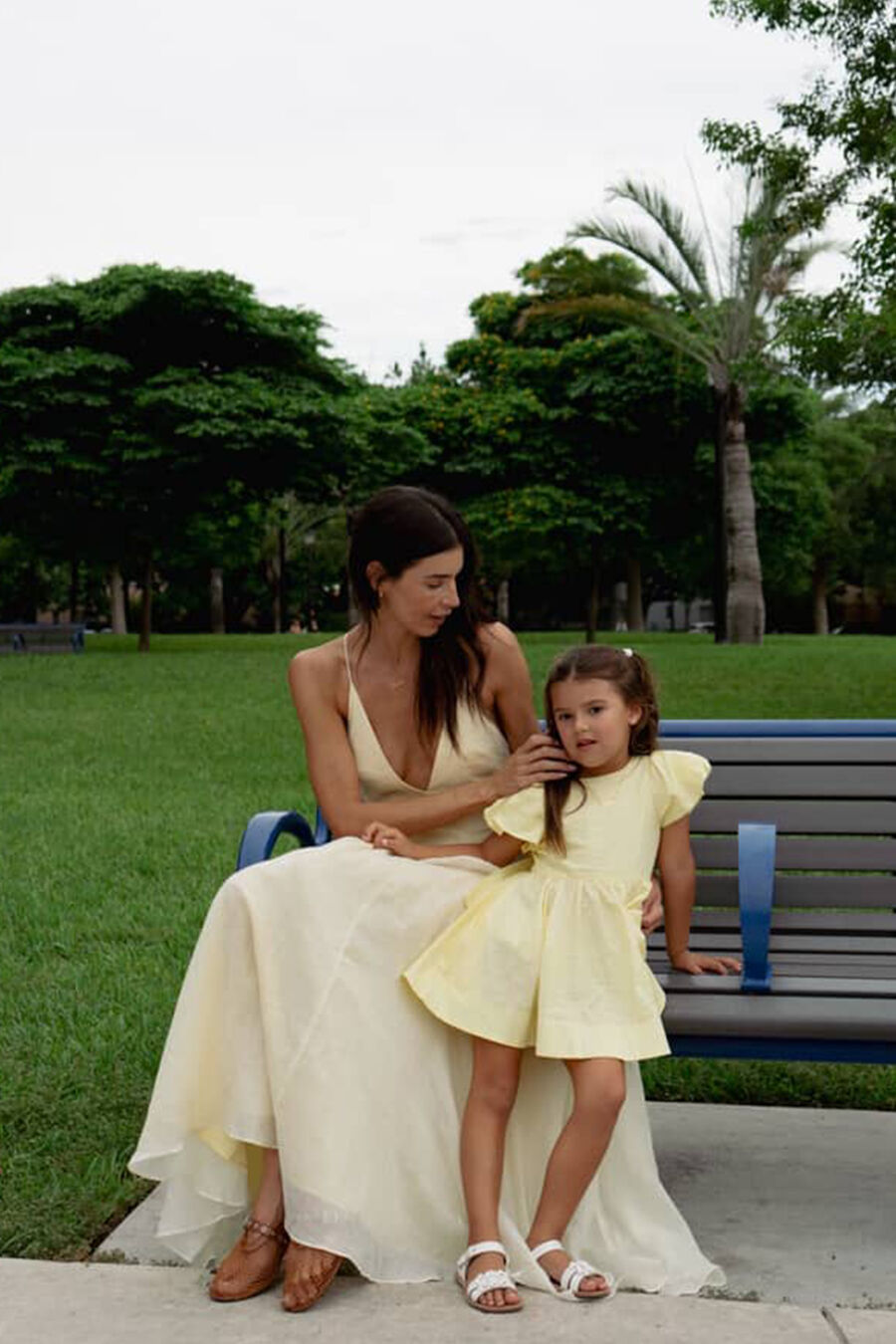 LANAI POPLIN DRESS in colour LEMON