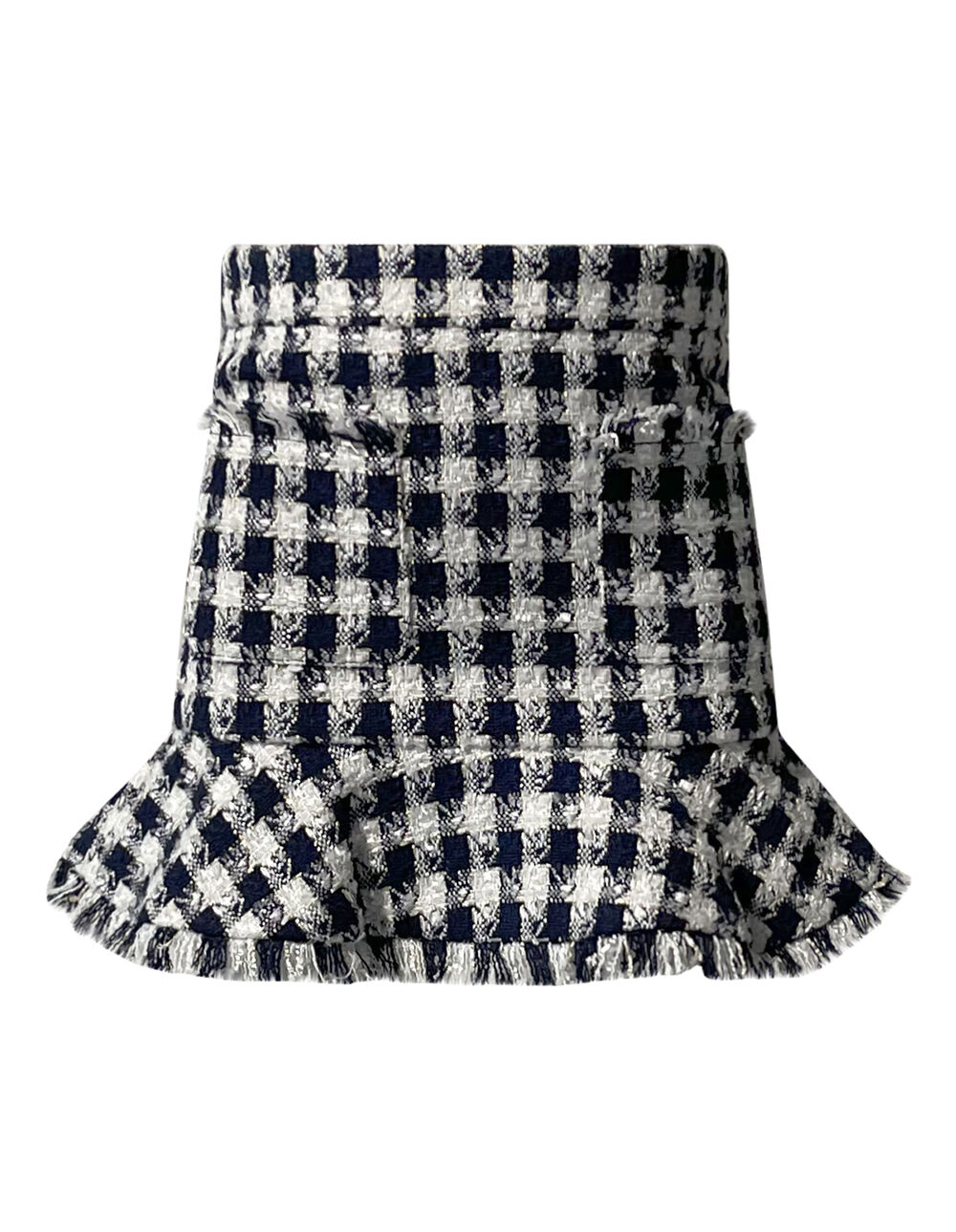 Girls CHECK BOUCLE SKIRT in colour DRESS BLUES