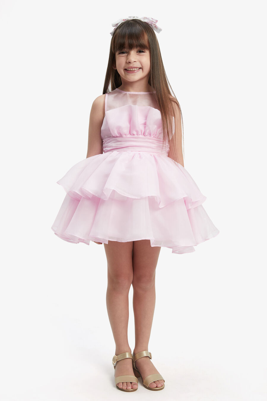 Girls Fallon Organza Mini Dress