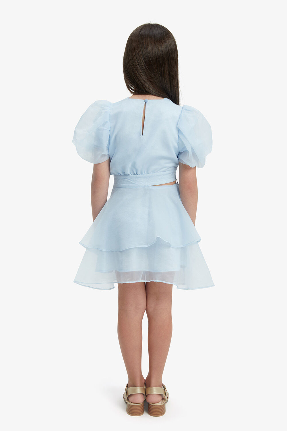 MAIA ORGANZA MINI DRESS in colour ILLUSION BLUE