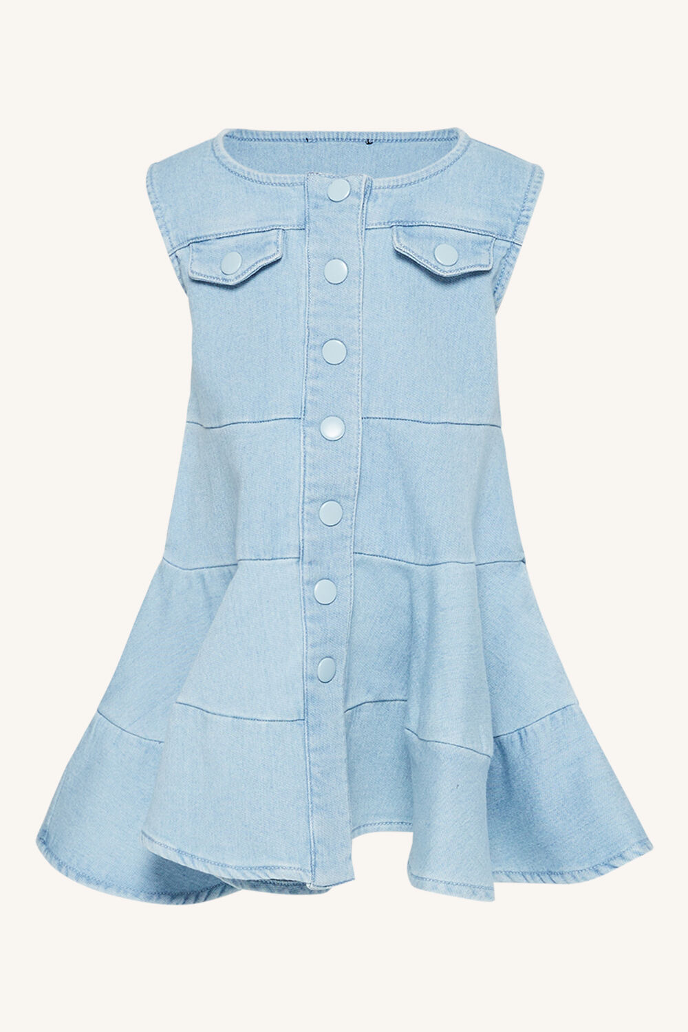 BABY GIRL KATIE DENIM DRESS in colour MIDNIGHT NAVY