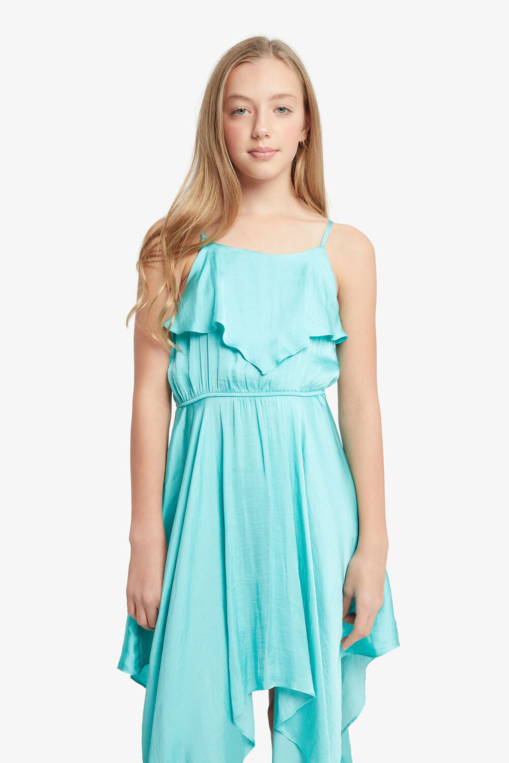 GIRLS ADDY HANKY DRESS in colour CLEARWATER