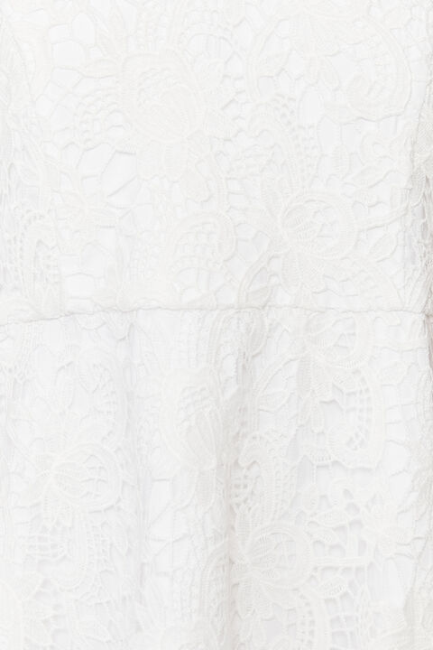 girls victoria peony lace dress in colour CLOUD DANCER