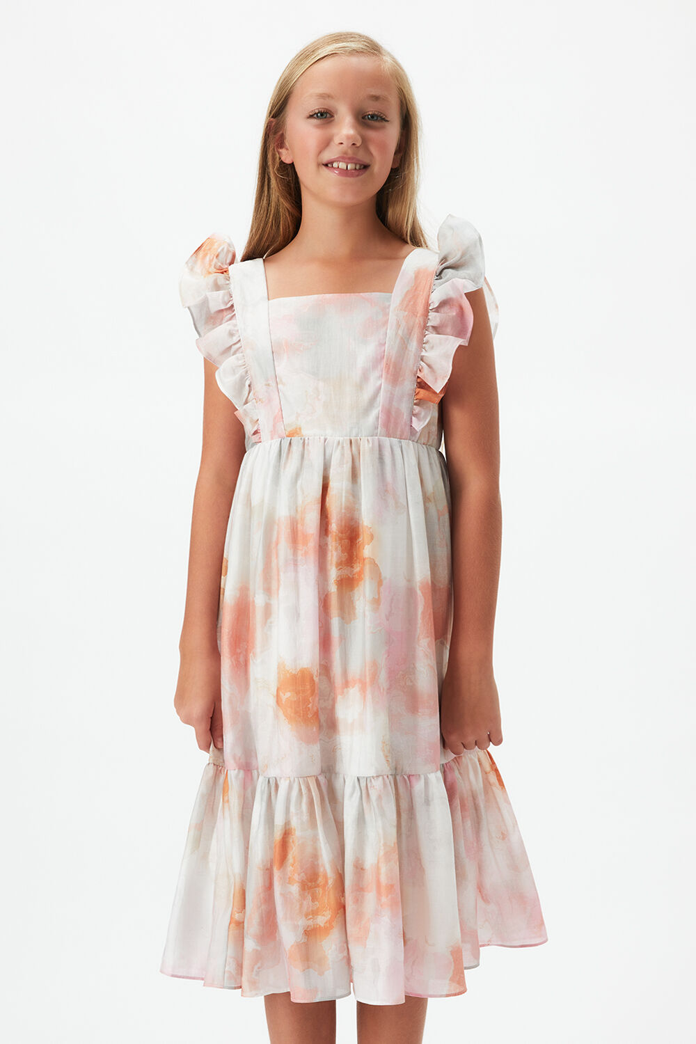 GIRLS tianna midi dress in colour ROSE QUARTZ