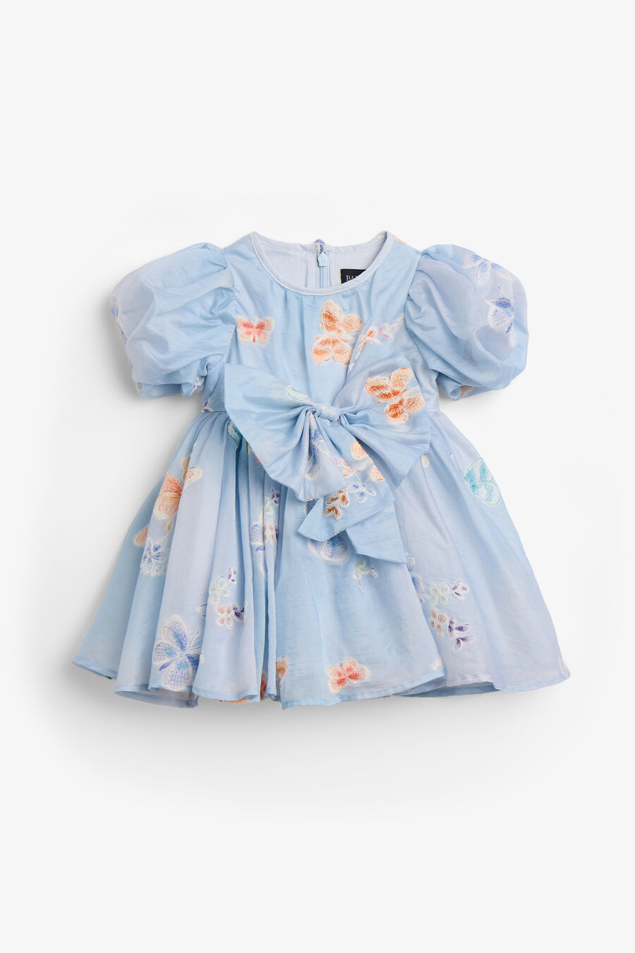 JADE BUTTERFLY MINI DRESS in colour Steel Blue
