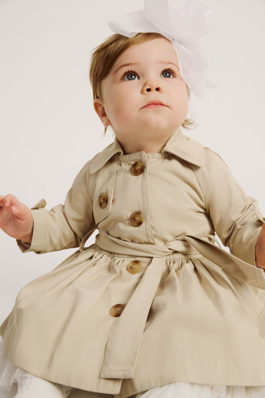 Baby Lucia Belted Classic Trench