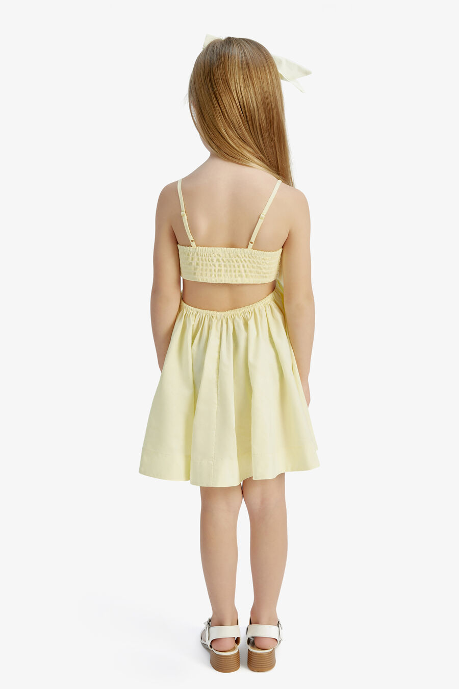 ZARELA POPLIN DRESS in colour LEMON
