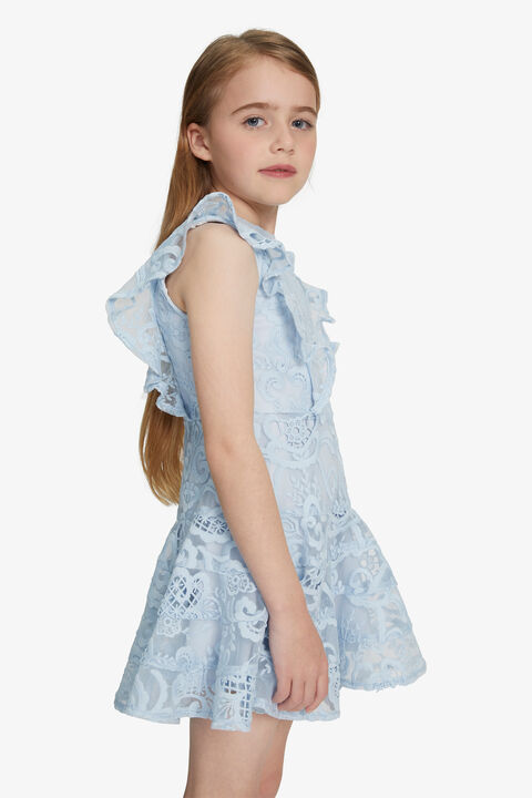 SADIE LACE DRESS in colour CROWN BLUE