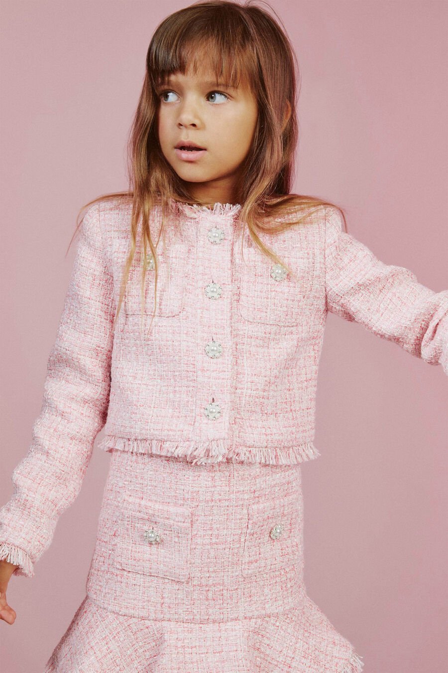 MISCHA BOUCLE JACKET in colour PINK ICING