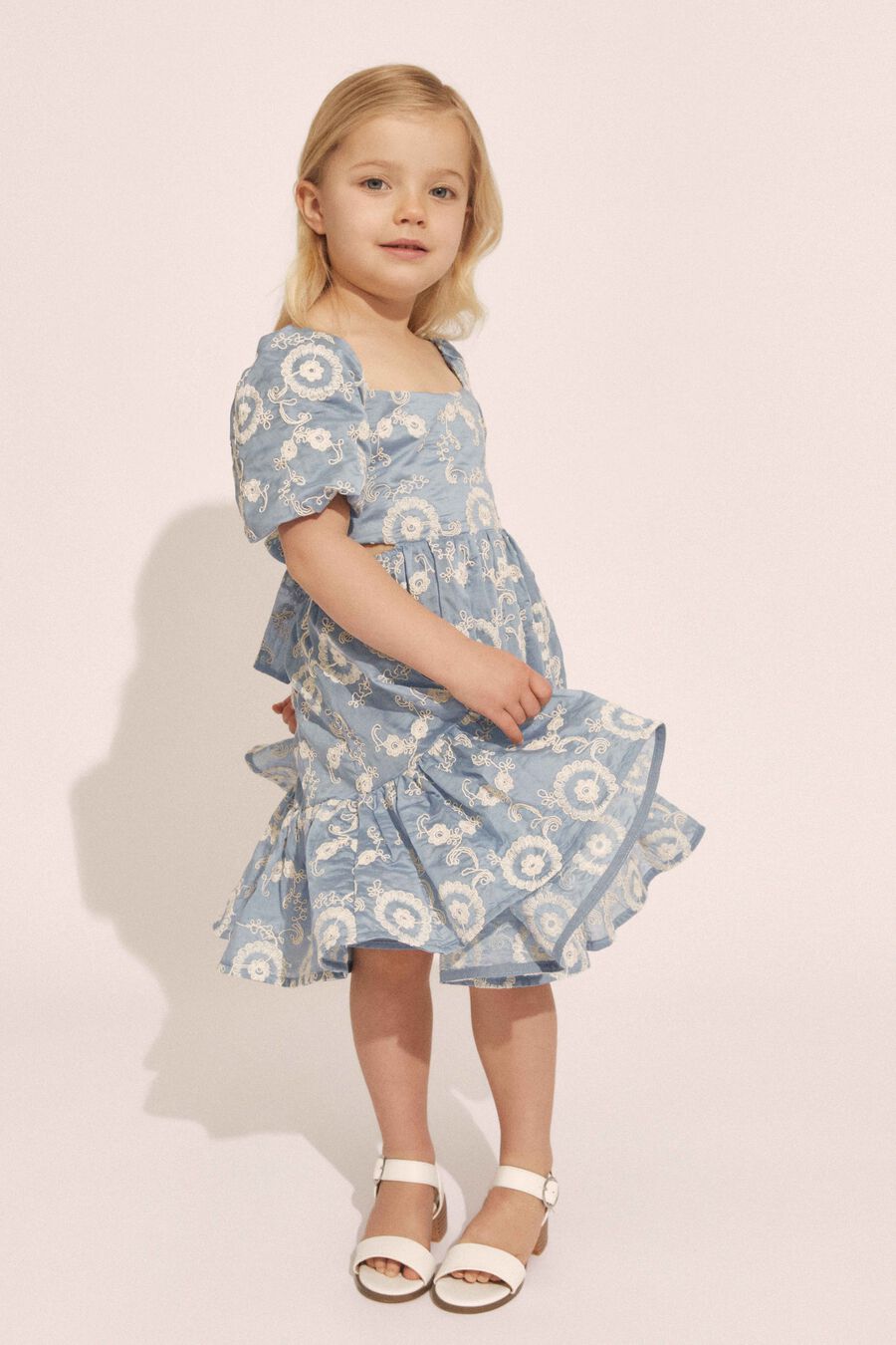 Girls Ellory Broderie Mini Dress