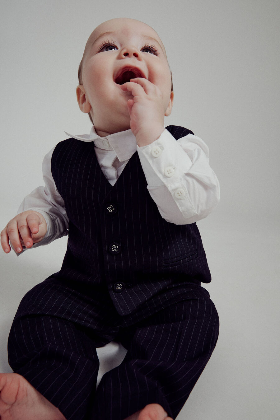 Baby Boy Charles Pin Stripe Vest