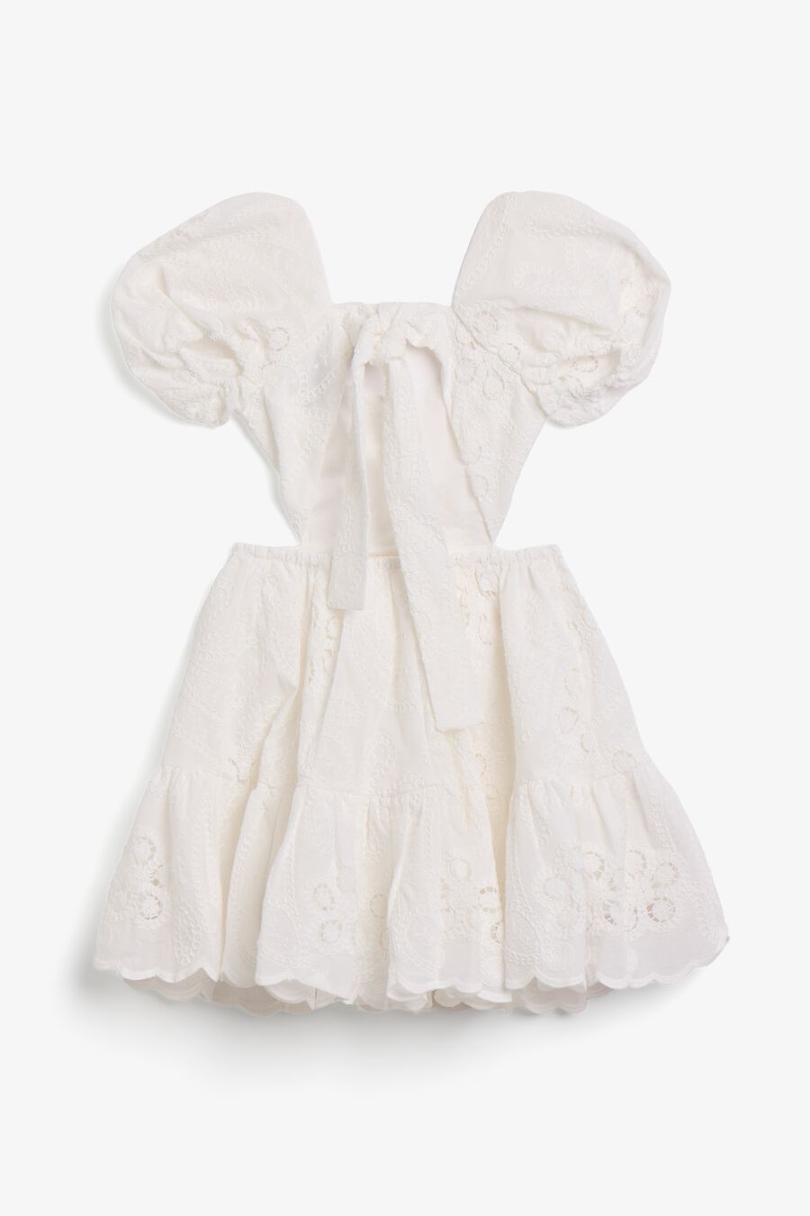 ELLORY EMBROIDERED MINI DRESS in colour White