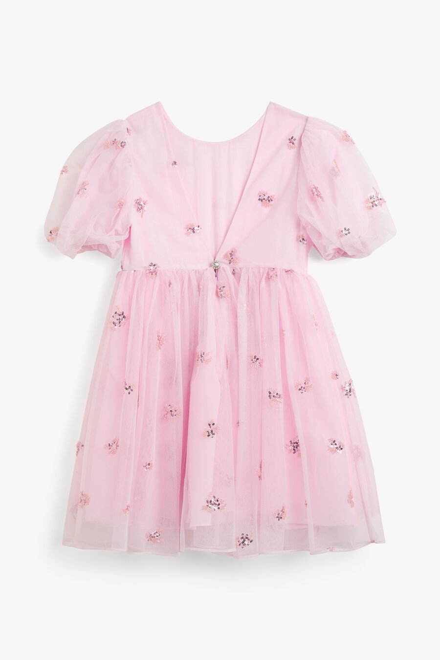 RHEA TULLE MINI DRESS in colour Bliss Pink