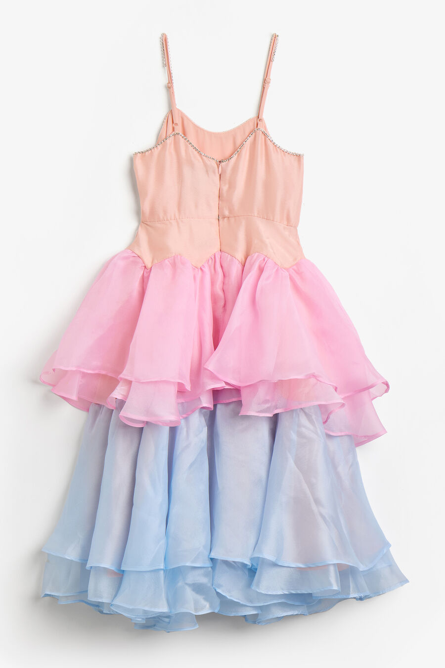 LORETA ORGANZA MIDI DRESS in colour PEACH