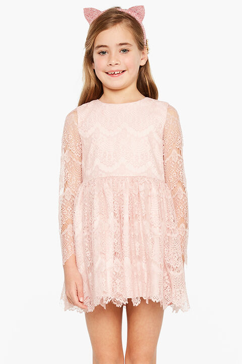 JUNIOR GIRL GERTRUDE LACE DRESS in colour TUSCANY