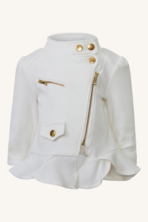 BABY GIRLS LAYLA BIKER JACKET in colour CLOUD DANCER