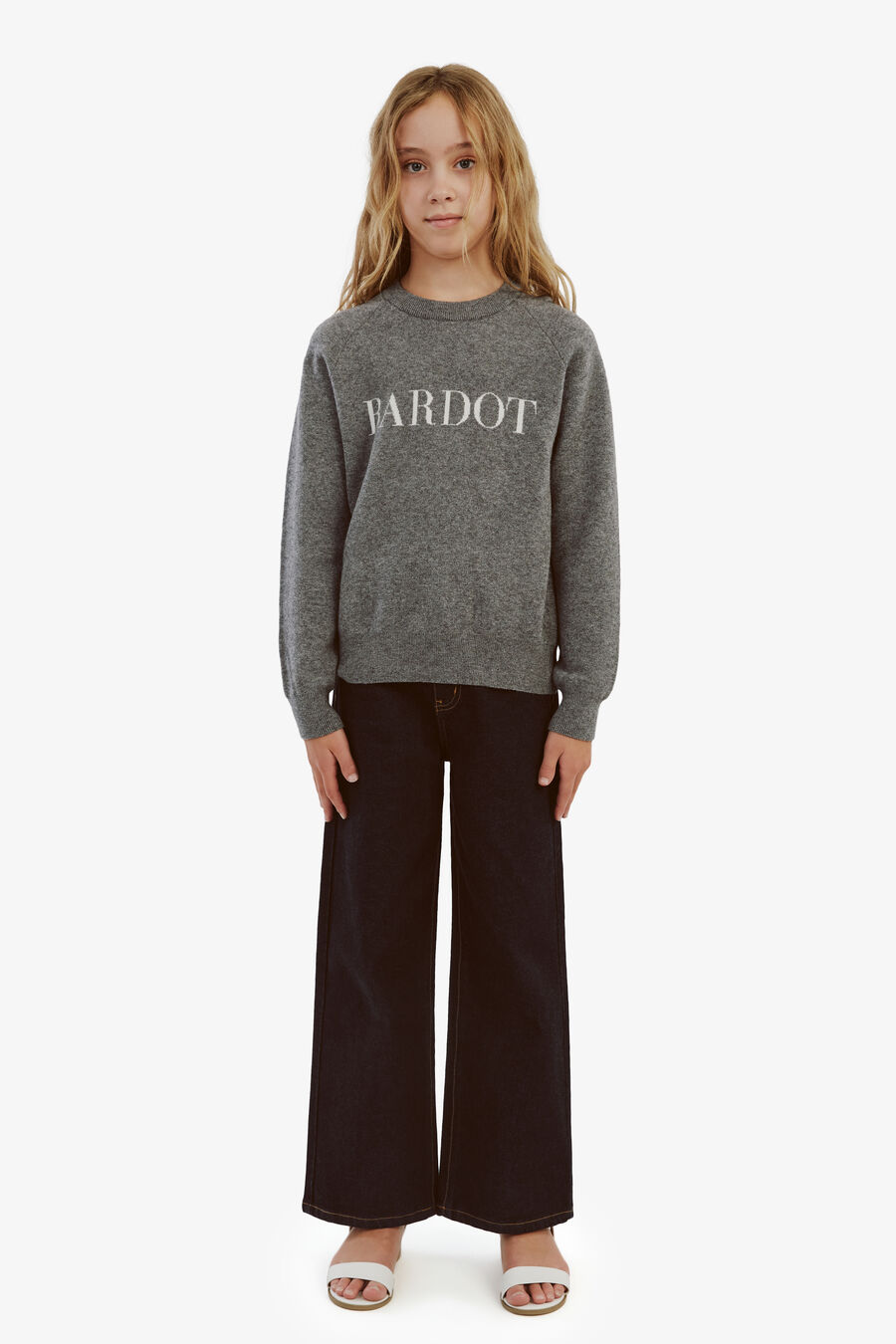 MATA KNIT SWEATER in colour GREY