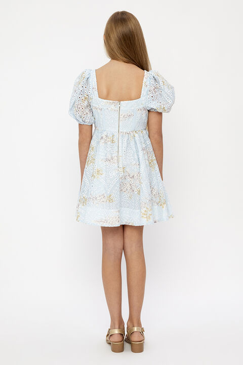 GIRLS IRIS MINI FLORAL DRESS in colour CAVIAR