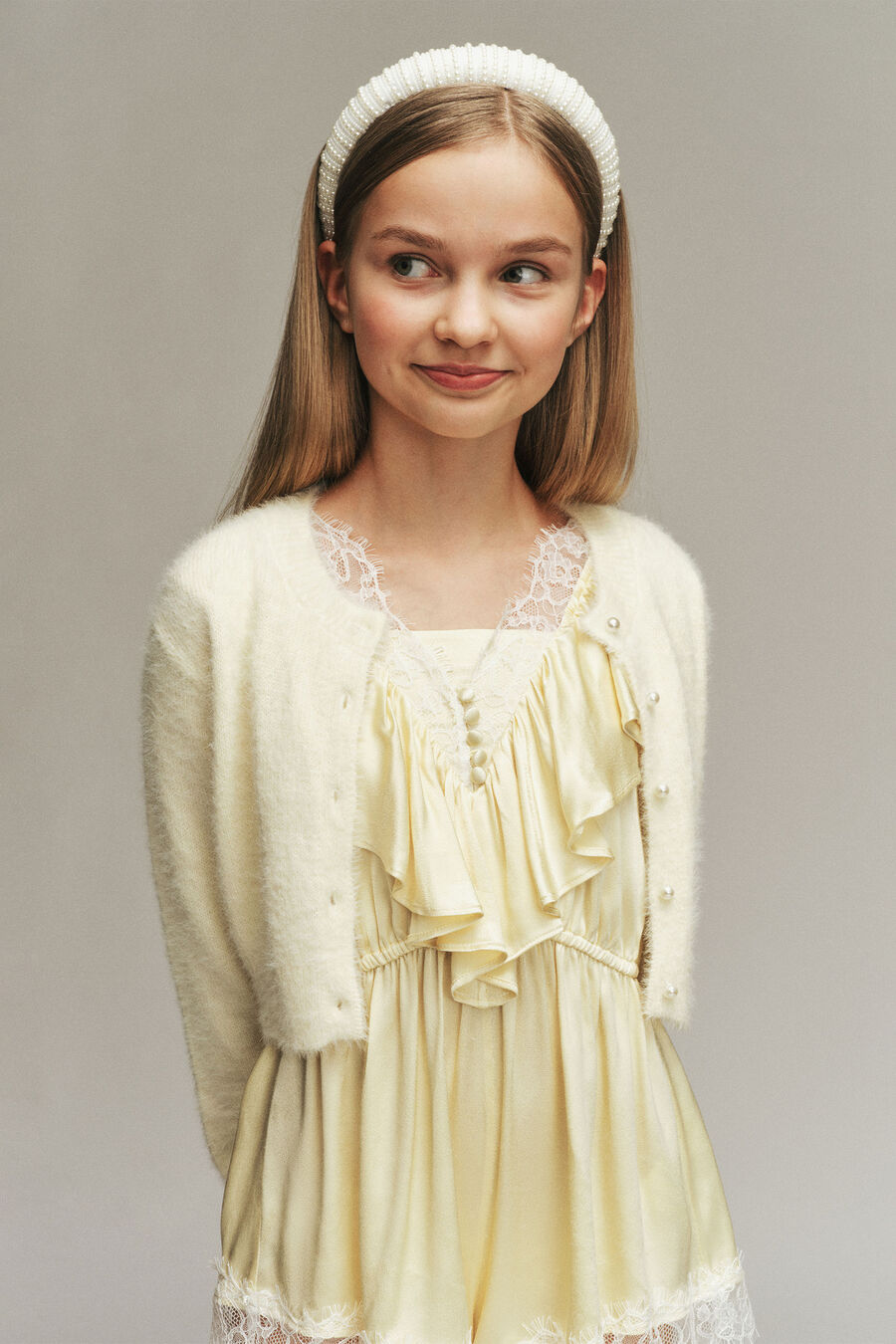 Girls Bell Sleeve Cardi