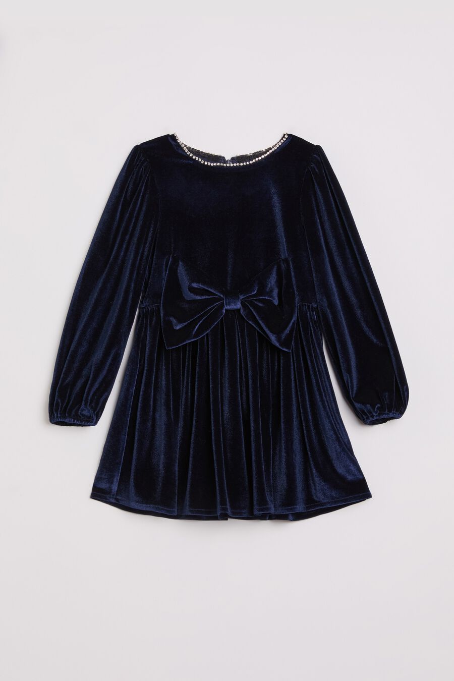 Girls Ashlyn Velour Mini Dress