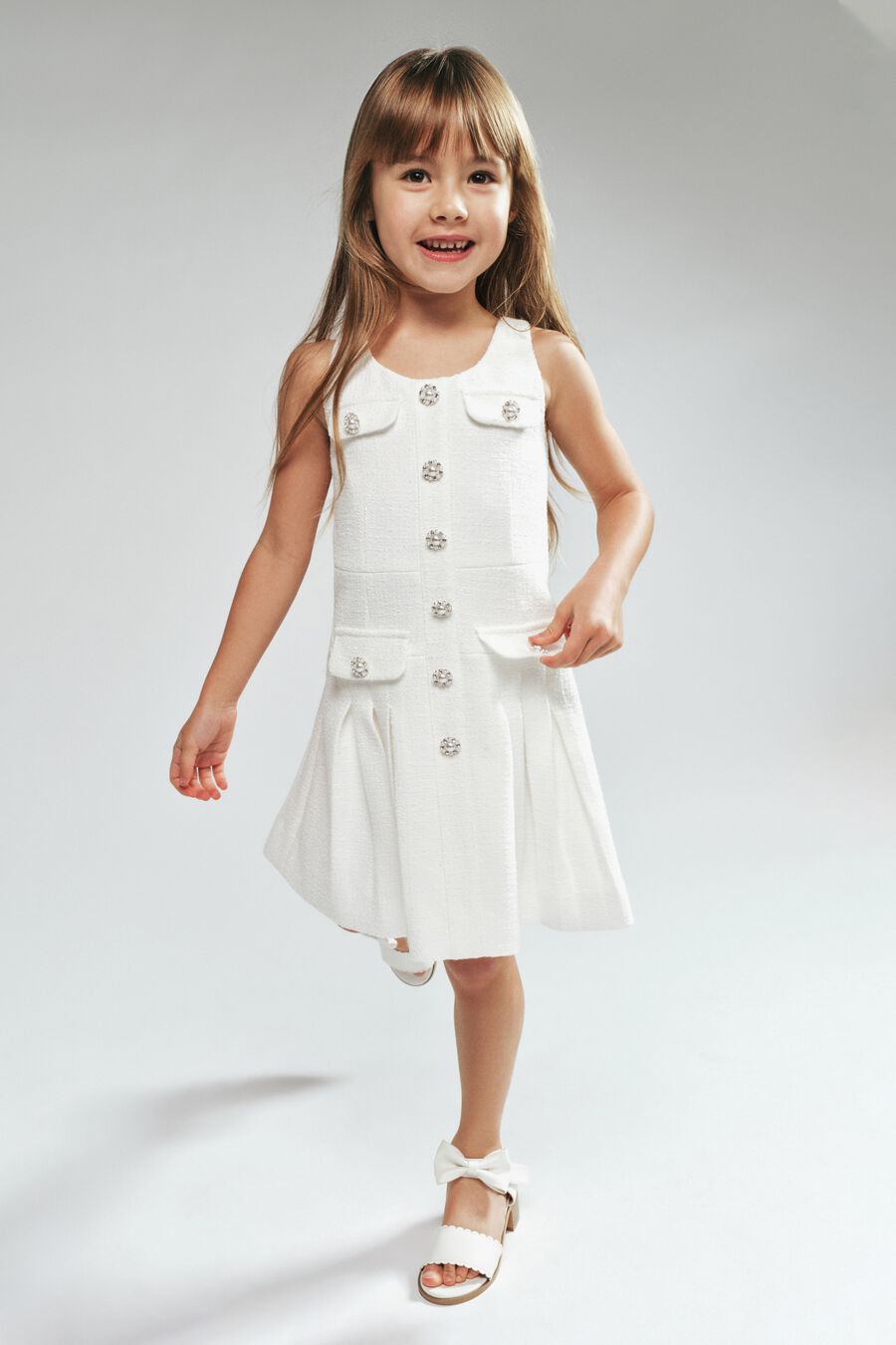 Girls Aurelia Boucle Dress