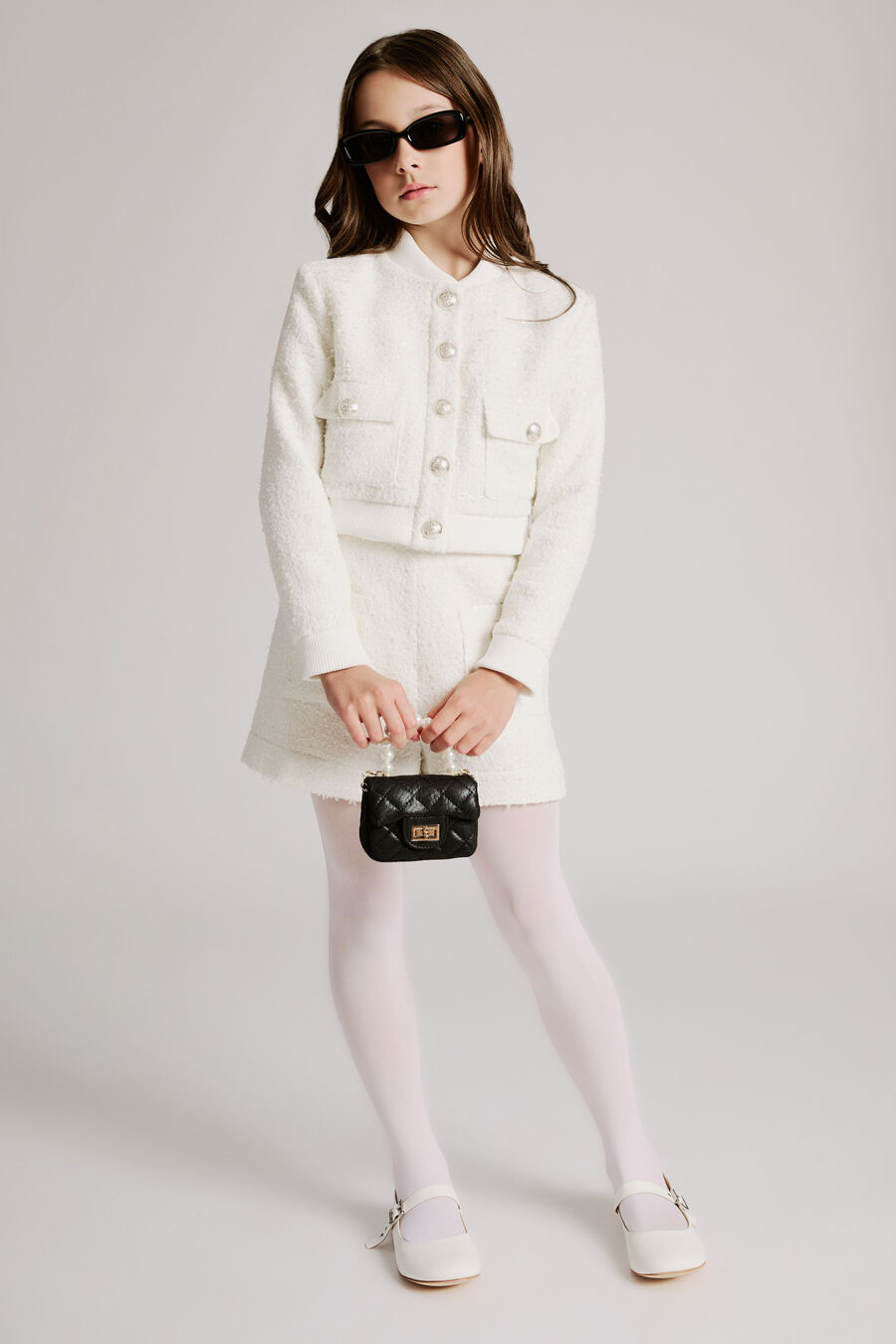 Girls Lucille Boucle Bomber Jacket