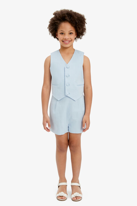 AVERILL LINEN SHORT in colour CROWN BLUE