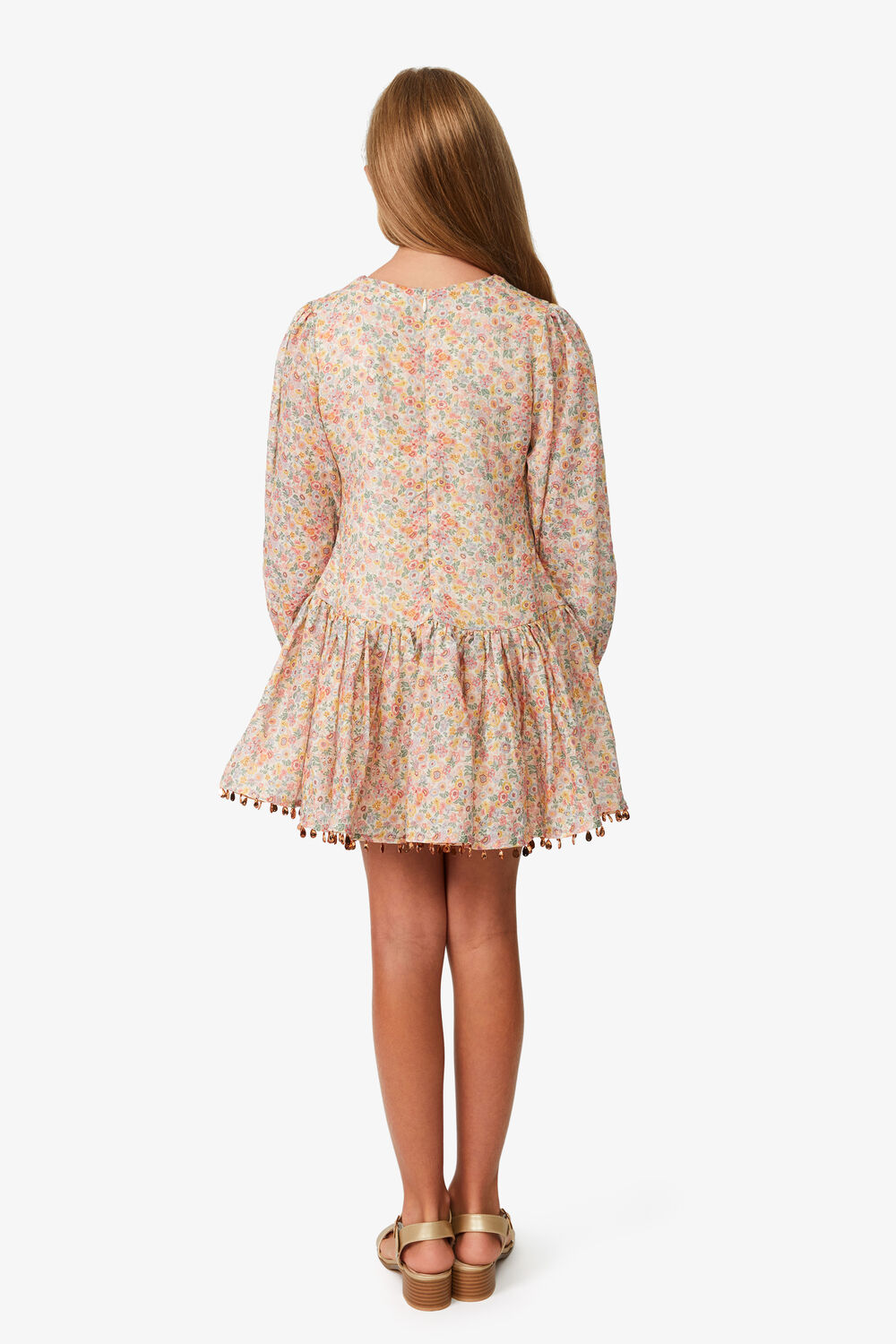 Girls AMELIA DITSY MINI DRESS in colour VIBRANT YELLOW