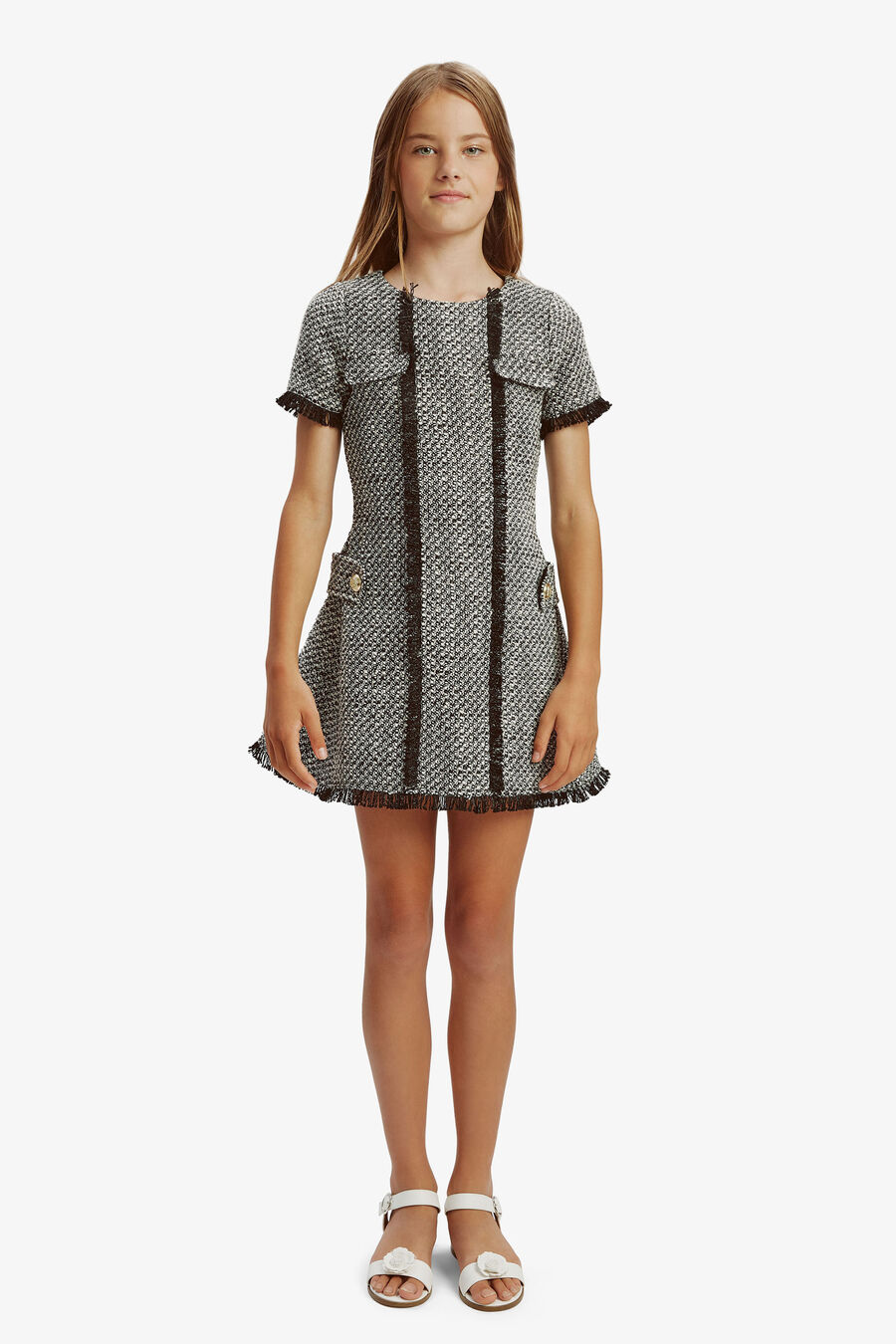 Girls Sutton Boucle Dress