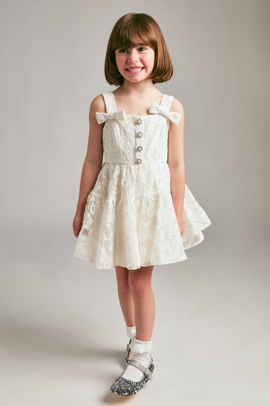 Girls Ava Lace Mini Dress