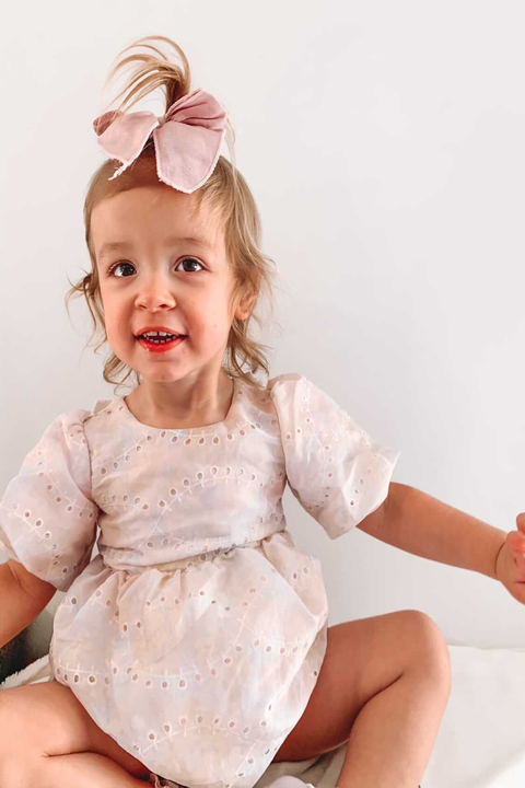 BABY GIRL SOFT FLORAL GROW in colour WHISPER PINK