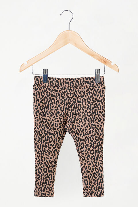 BABY LEOPARD LEGGING  in colour LATTE