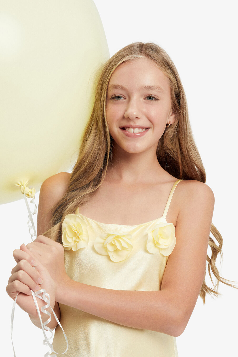 ROSETTE MIDI DRESS in colour LIMELIGHT
