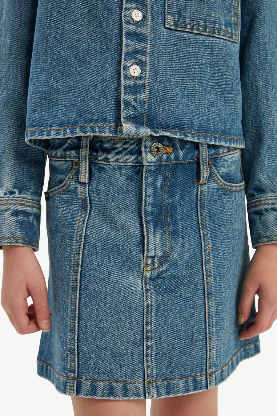 Girls Cairo Denim Mini Skirt