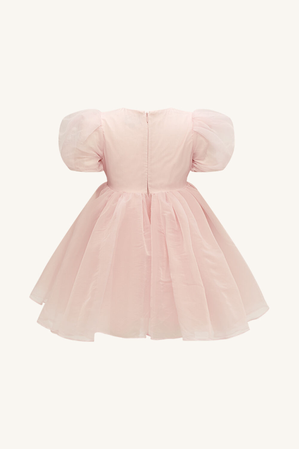 GIRLS JULIET ORGANZA MINI DRESS in colour CHALK PINK
