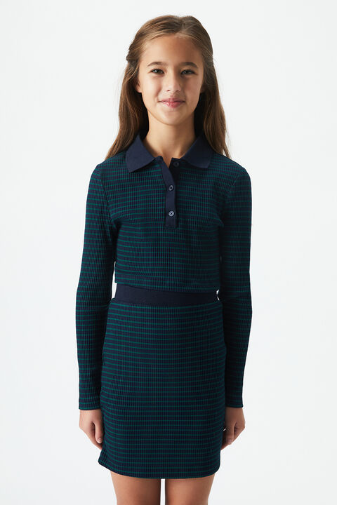 Girls EVA STRIPE TOP in colour THRUSH