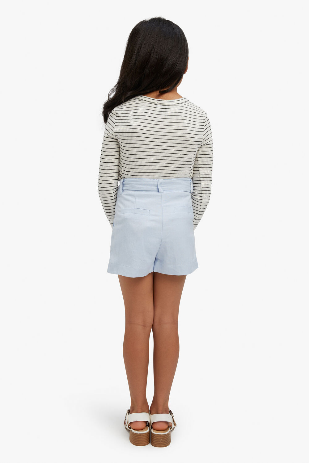GIRLS HAILEY LINEN SHORT in colour MOONLIGHT BLUE