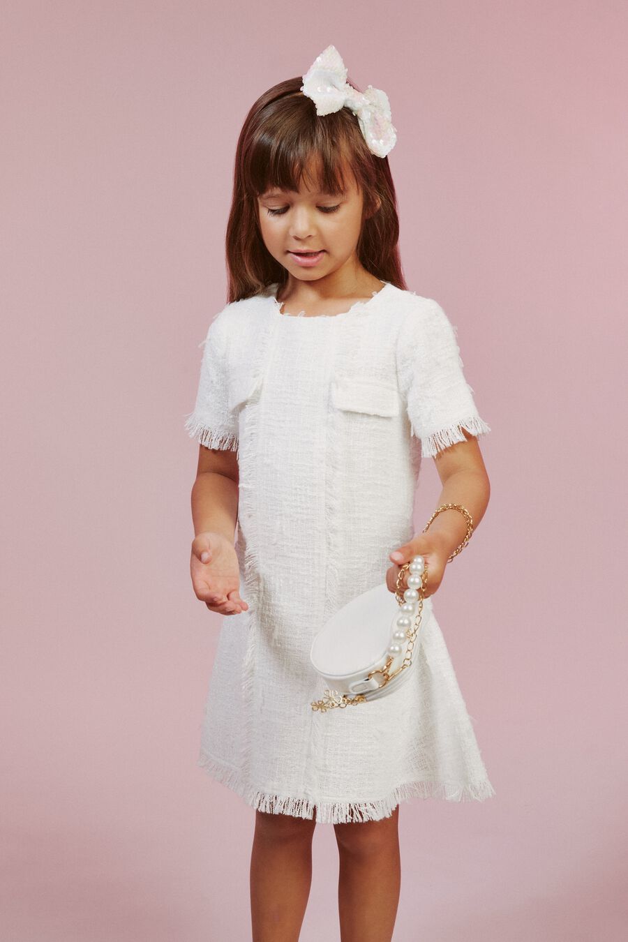 Girls Sutton Boucle Dress