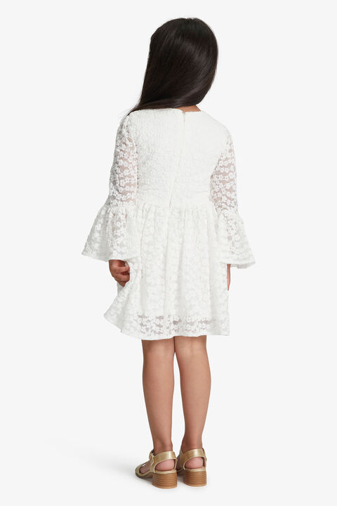GIRLS ELOISE LACE DRESS in colour CLOUD DANCER