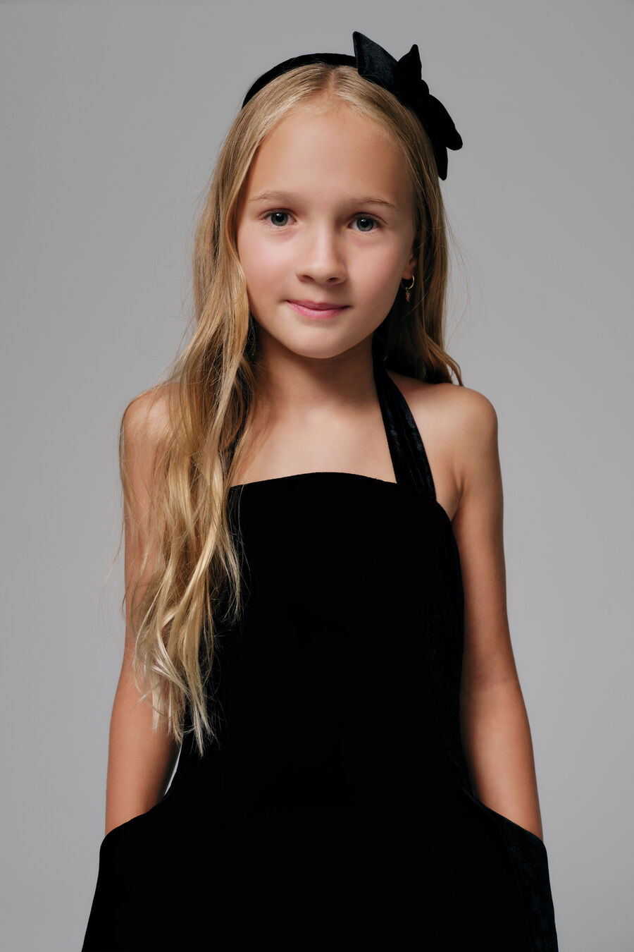 Girls Nevelle Velvet Mini  Dress