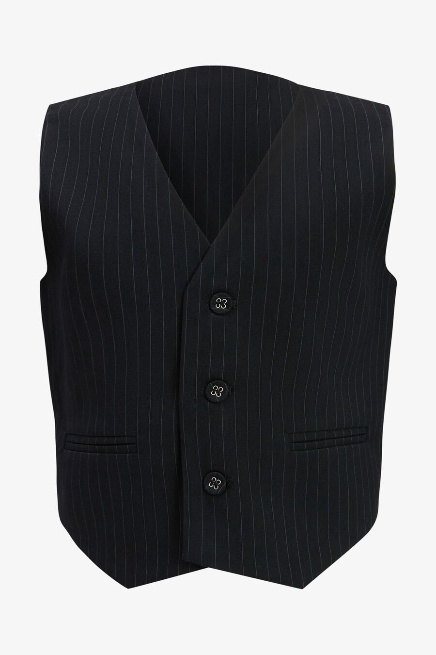 CHARLES PIN STRIPE VEST in colour Navy Pinstripe