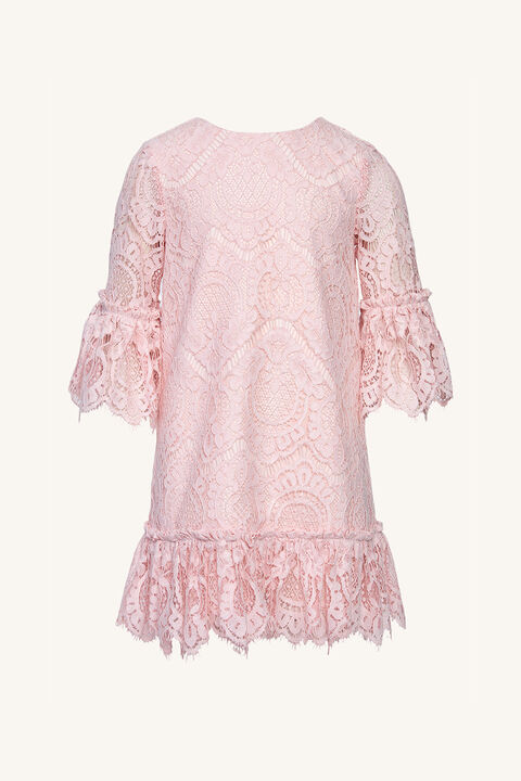 Girls OLIVIA LACE DRESS in colour METEORITE